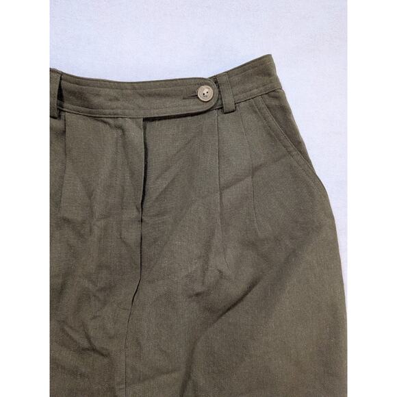 Vintage nygard collection army green pencil skirt size S rayon poly blend - Picture 2 of 5